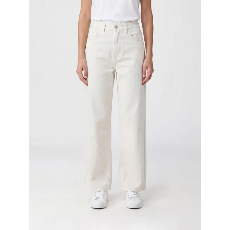 Jane High-Waisted Wide-Leg Jeans in White Cotton Denim (I0304970202)