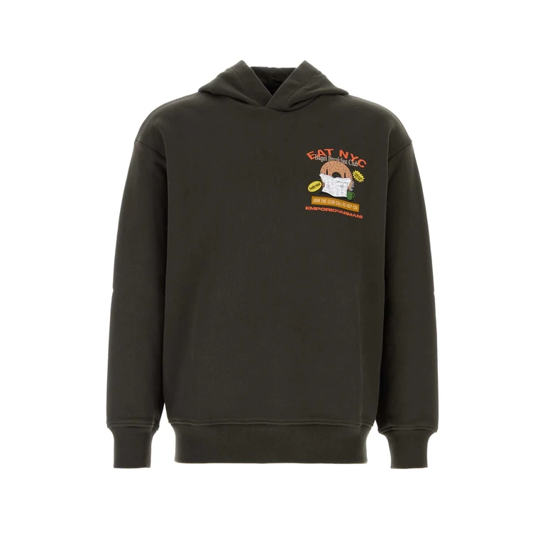Emporio Armani Charcoal Cotton Sweatshirt M8251 Exterior: Maglie - Men