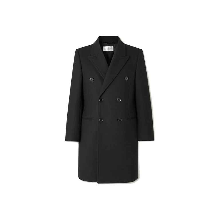 Saint Laurent Black Wool Coat Clothing - Men