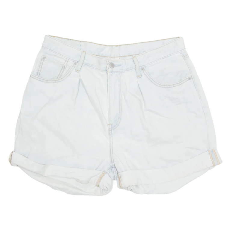 LEVI'S Turn Up Womens Denim Shorts Blue M W34