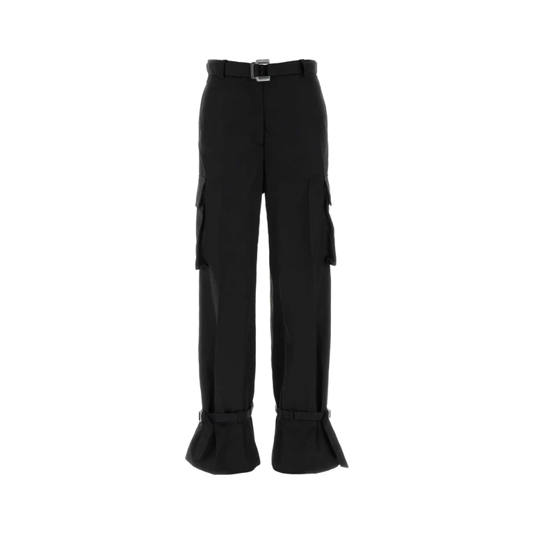 The Attico Black Nylon Cargo Pant Exterior: Pantaloni - Women