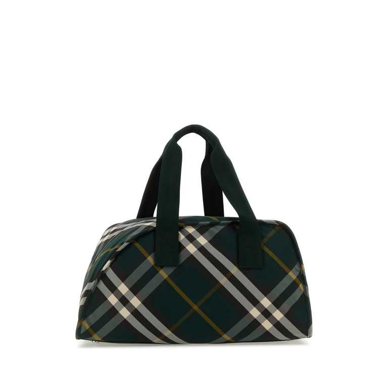 Medium Holdall Shield Check-Pattern Duffle Bag