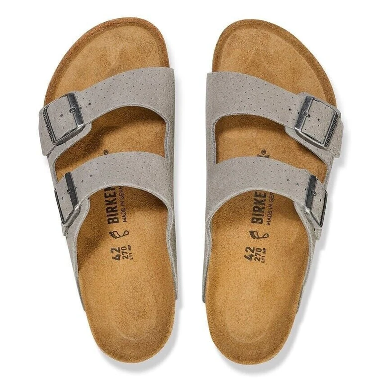 Arizona Split Birko Flor Eggshell Sandals
