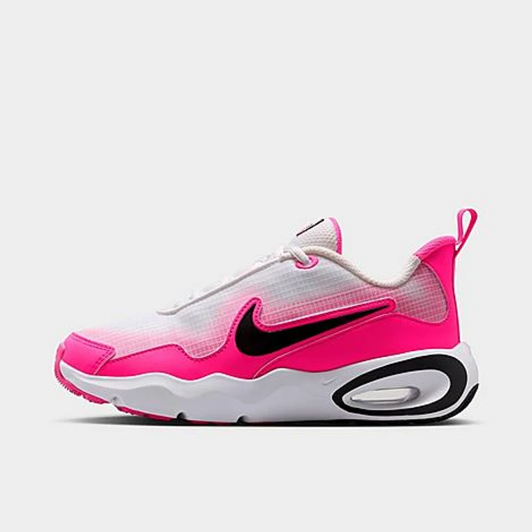 Nike Big Kids Air Max Nova Casual Shoes in White/Laser Fuchsia/Black Size: 3.5