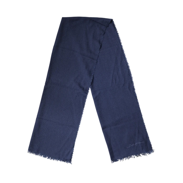 Dolce & Gabbana Scarf Blue Cashmere Neck Wrap Shawl Men - Men