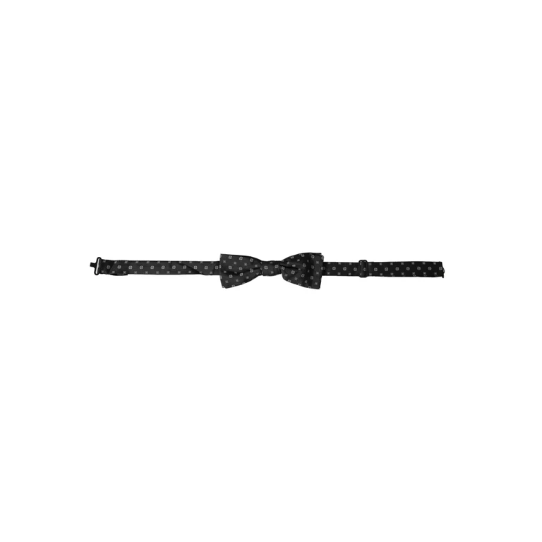 Dolce & Gabbana Black Silk Fantasy Adjustable Neck Men Papillon Bow Tie - Men