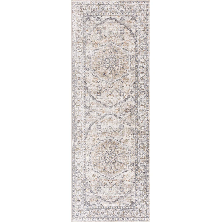 Hiti Cream Flat Pile Washable Rug