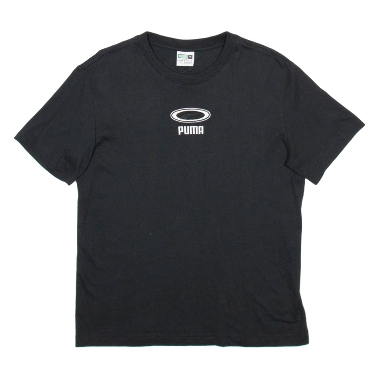 PUMA Womens T-Shirt Black UK 10