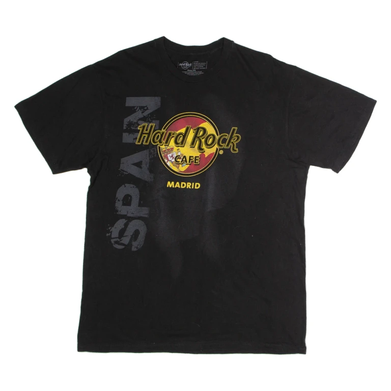 HARD ROCK CAFE Madrid Mens T-Shirt Black L