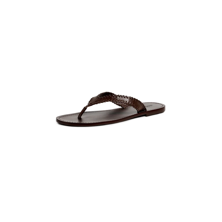 Cinq à Sept Jessica Leather Sandals Ivory 37