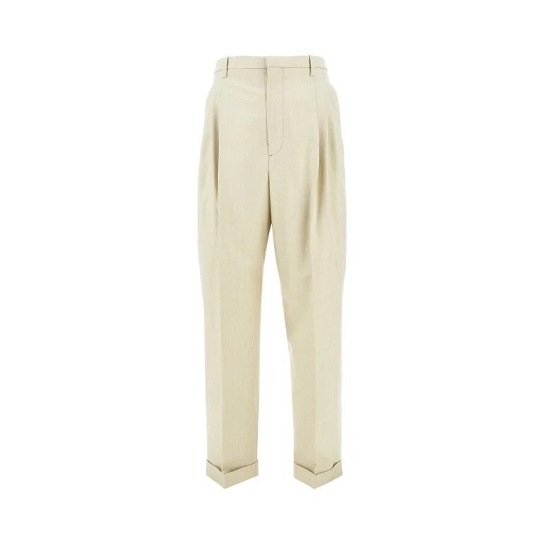 BOTTEGA VENETA Mélange wool and cotton pants Man 48