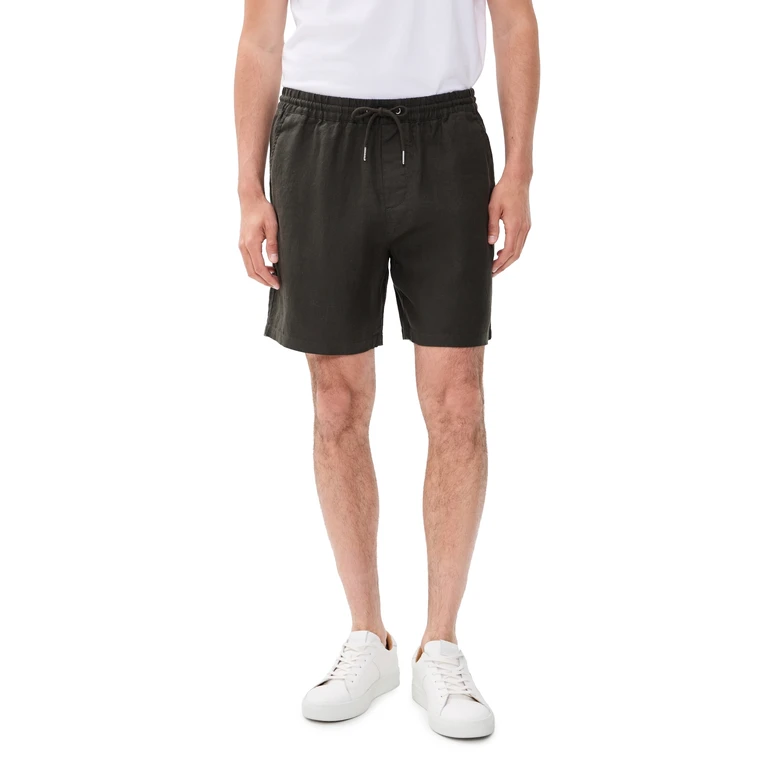 NN07 Gregor Linen Shorts 7 Dark Army M