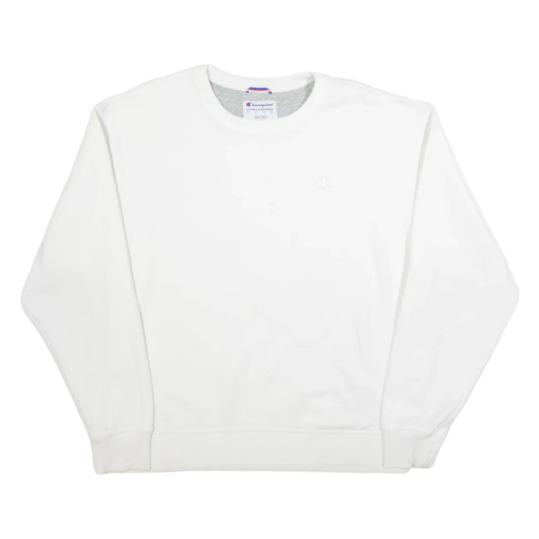 CHAMPION Mens Sweatshirt White L