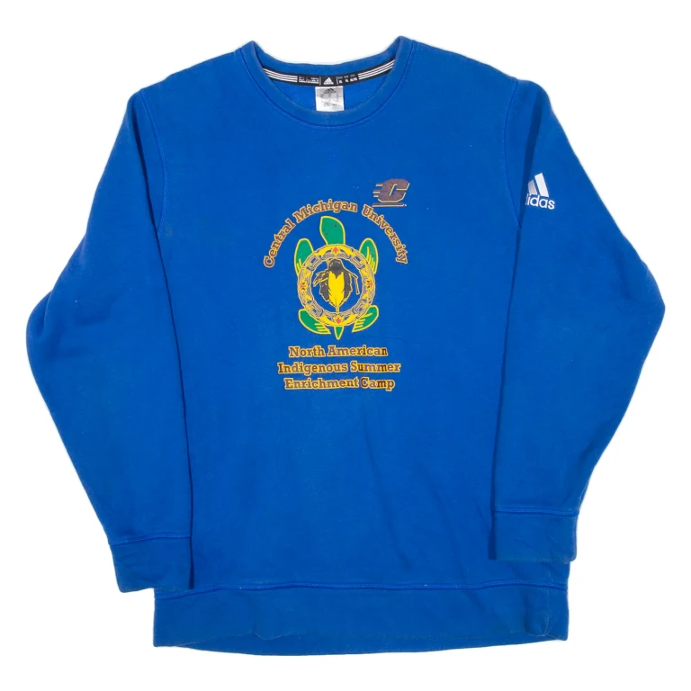 ADIDAS Central Michigan University Mens Sweatshirt Blue USA XL