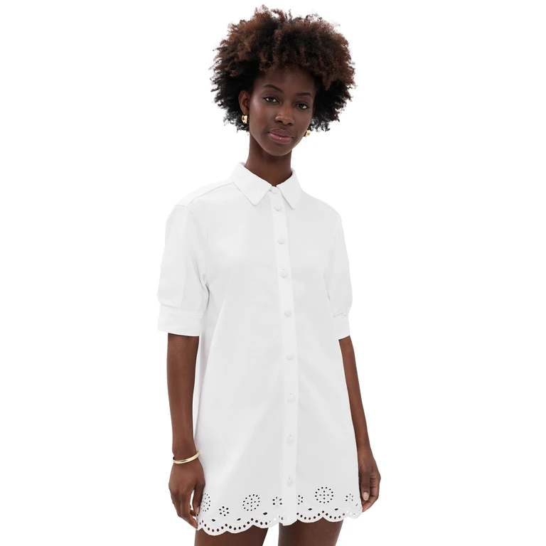 FRAME The Eyelet Play Dress White M