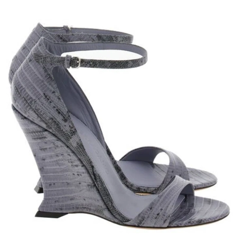 Ferragamo Vidette X5 Leather Wedge Sandals