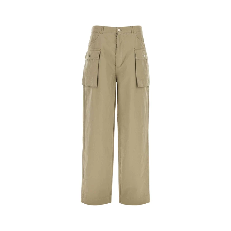 Khaki Cotton Giaco Cargo Pant Exterior: Pantaloni - Women