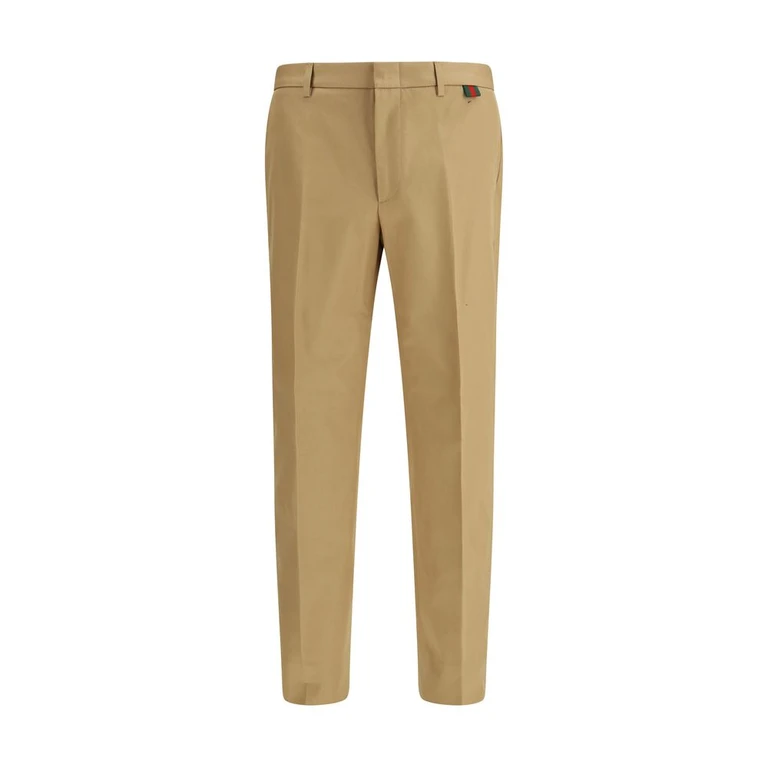 Gucci Beige Cotton Casual Pants - Men