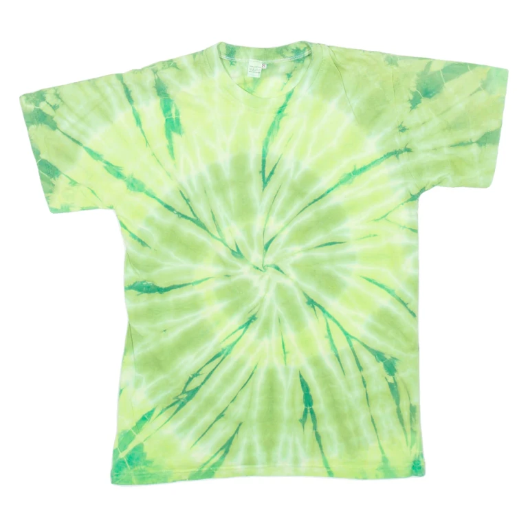 Mens Tie Dye T-Shirt Green S