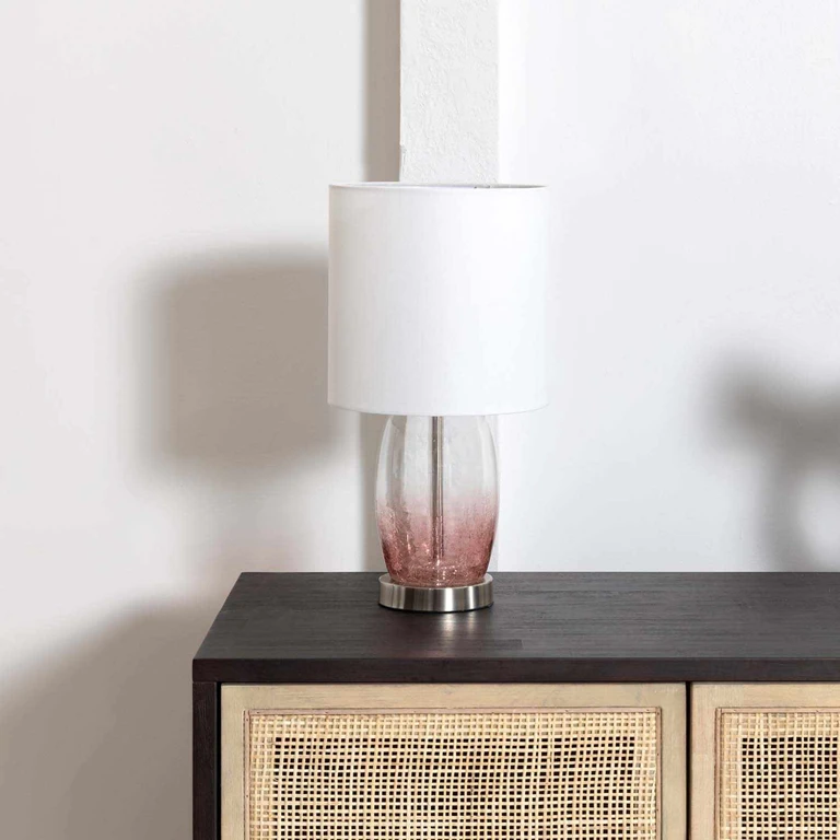 Pertek White Glass Table Lamp - Clearance