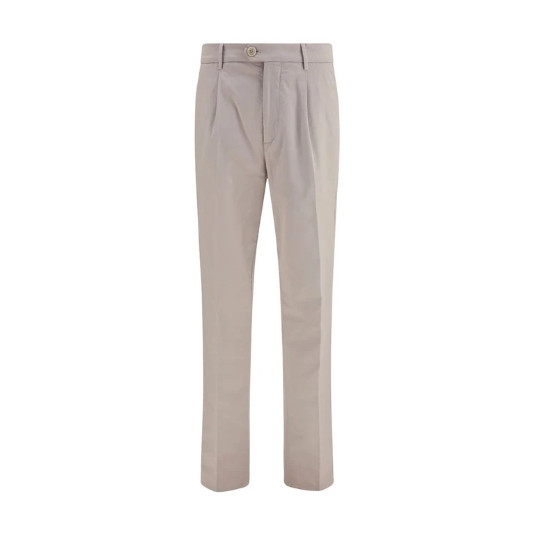 Brunello Cucinelli Beige Cotton Chino Pants - Men