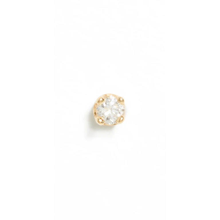 Zoe Chicco 14k Gold Prong 1.7mm Diamond Solitaire Single Stud Yellow Gold One Size
