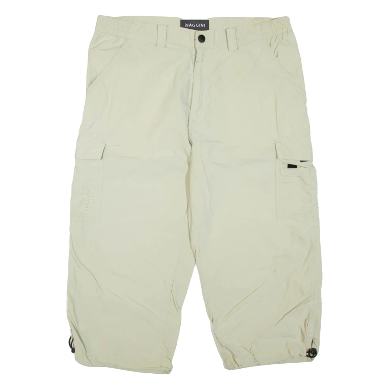 BIAGGINI Mens Cargo Shorts Beige L W34