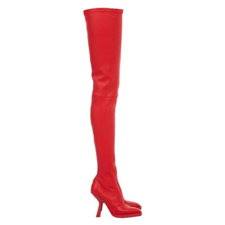 Ramii Nappa Stretch Thigh-High Boots