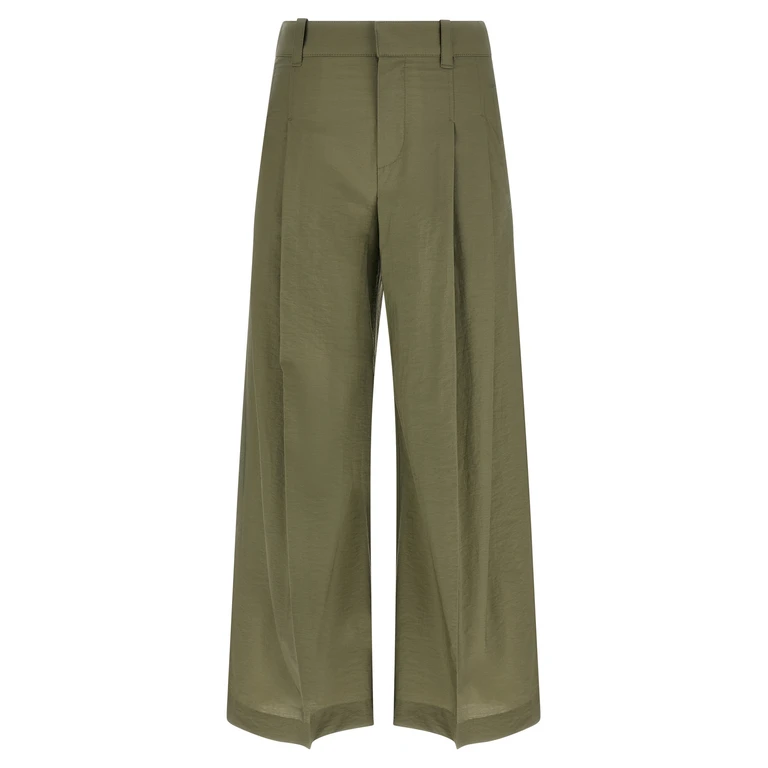 Brunello Cucinelli Bicolor Cotton Casual Pants - Women