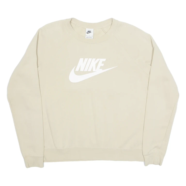 NIKE Womens Sweatshirt Beige M