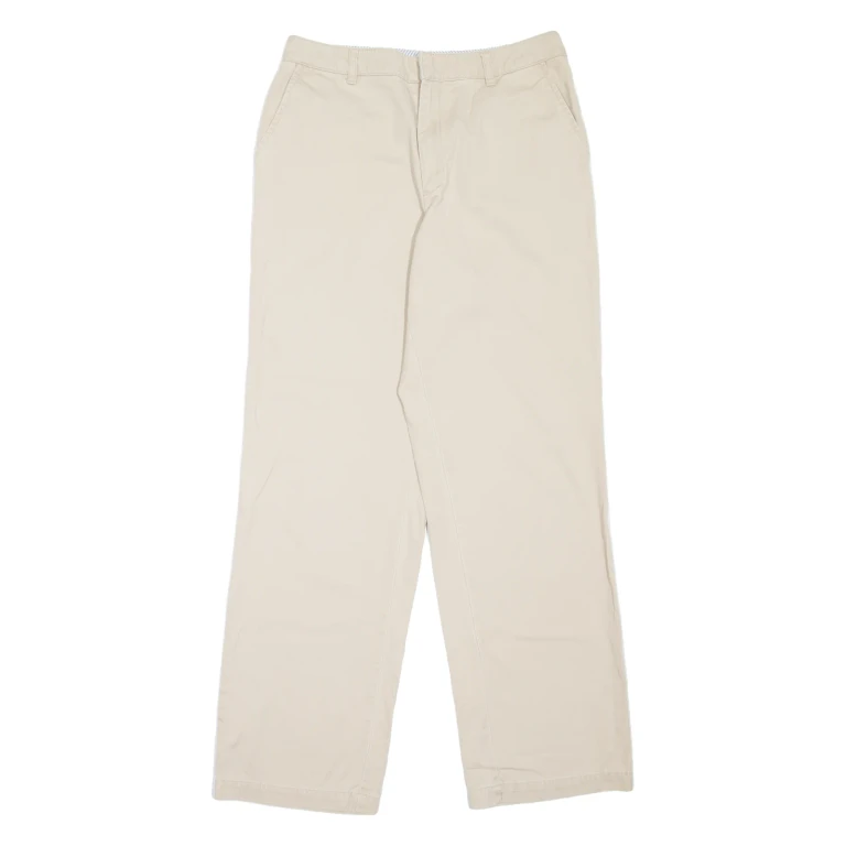 TOMMY HILFIGER Chino Womens Trousers Beige Relaxed Straight W28 L29
