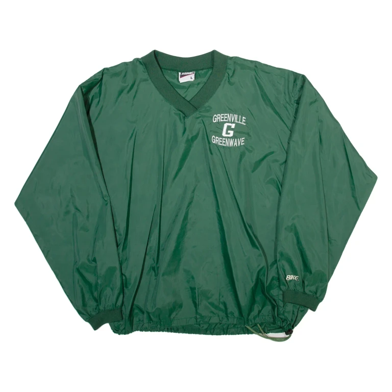 BIKE Mens Sweatshirt Green V-Neck L