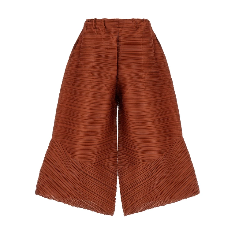 Brown Polyester Casual Pants - Women