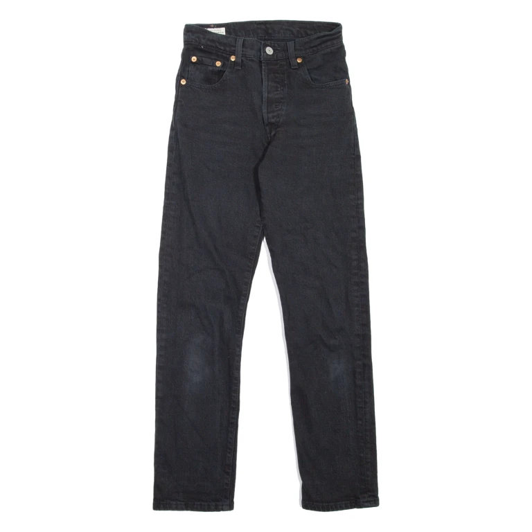 LEVI'S 501 BIG E Jeans Womens Black Regular Straight W23 L28