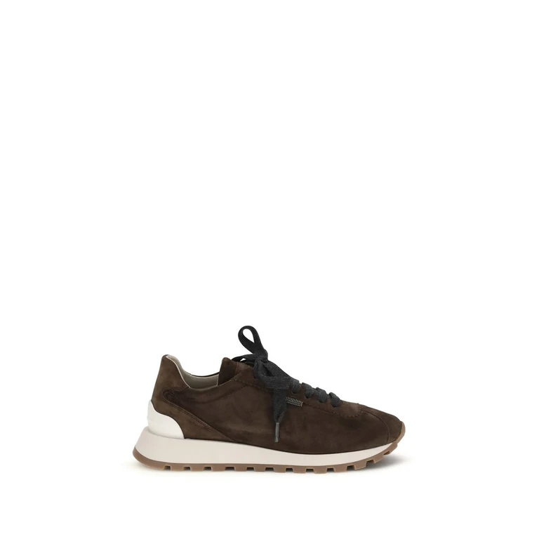 Brunello Cucinelli Brown Calf Leather Bos Taurus Athletic Sneakers - Women