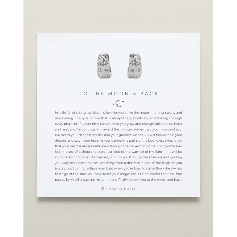 To the Moon and Back Hoop Earrings
