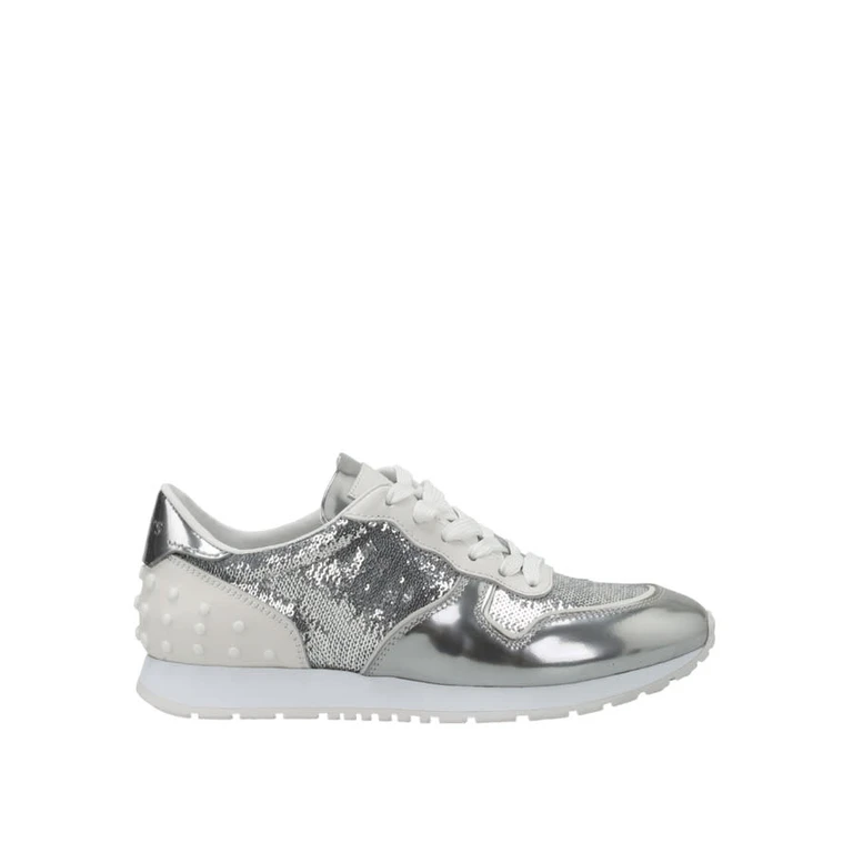 Tod's Sequined Metallic Leather Sneakers