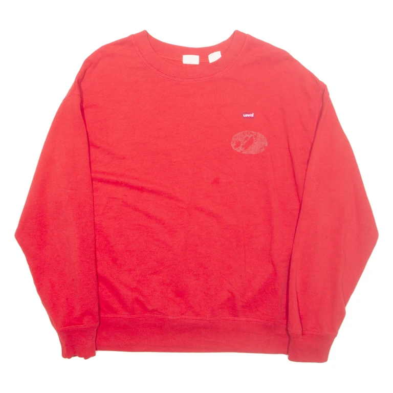 LEVI'S Mens Sweatshirt Red L