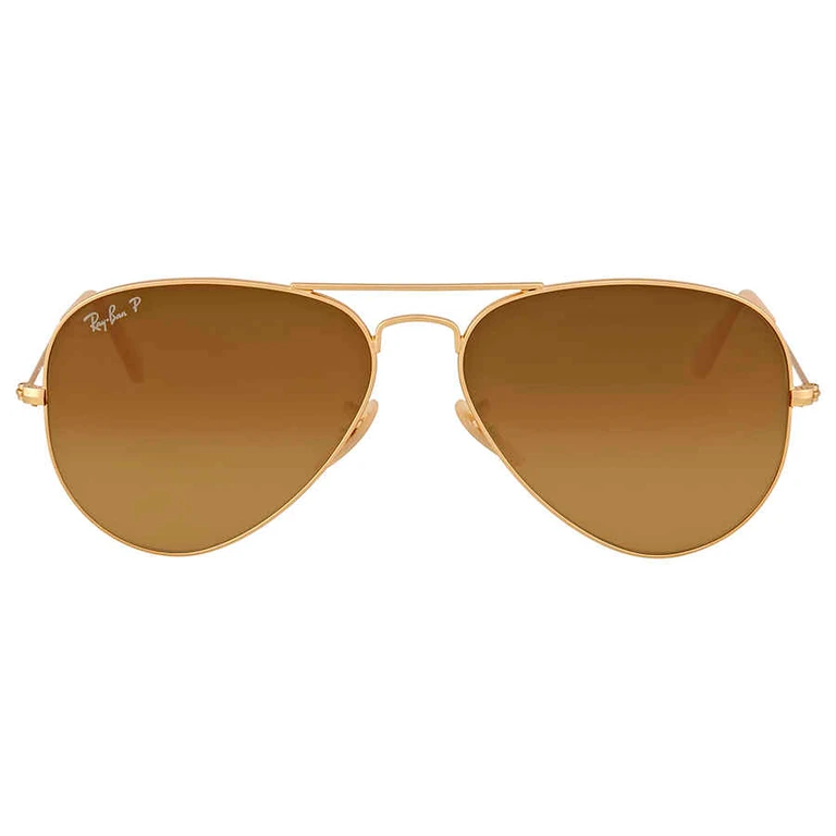 Ray Ban Aviator Gradient Polarized Brown Gradient Aviator Unisex Sunglasses RB3025 112/M2 58