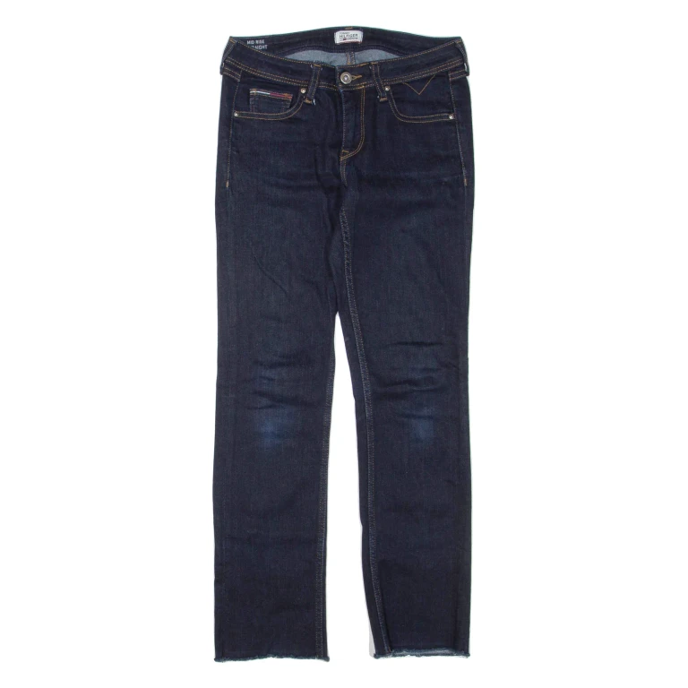 TOMMY HILFIGER Womens Jeans Blue Regular Straight W26 L27