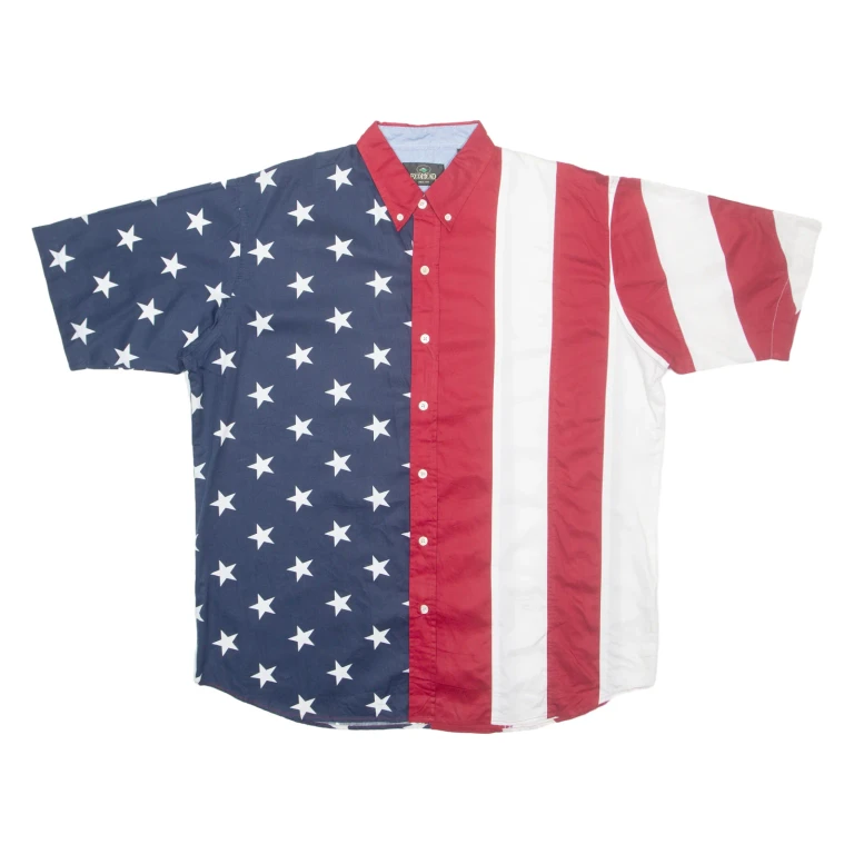 REDHEAD USA Mens Shirt Blue Crazy Pattern XL