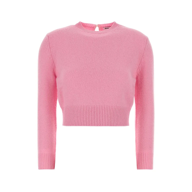 Jil Sander Pink Wool Blend Sweater Neon Rose Exterior: Virgin Nylon Maglieria - Women