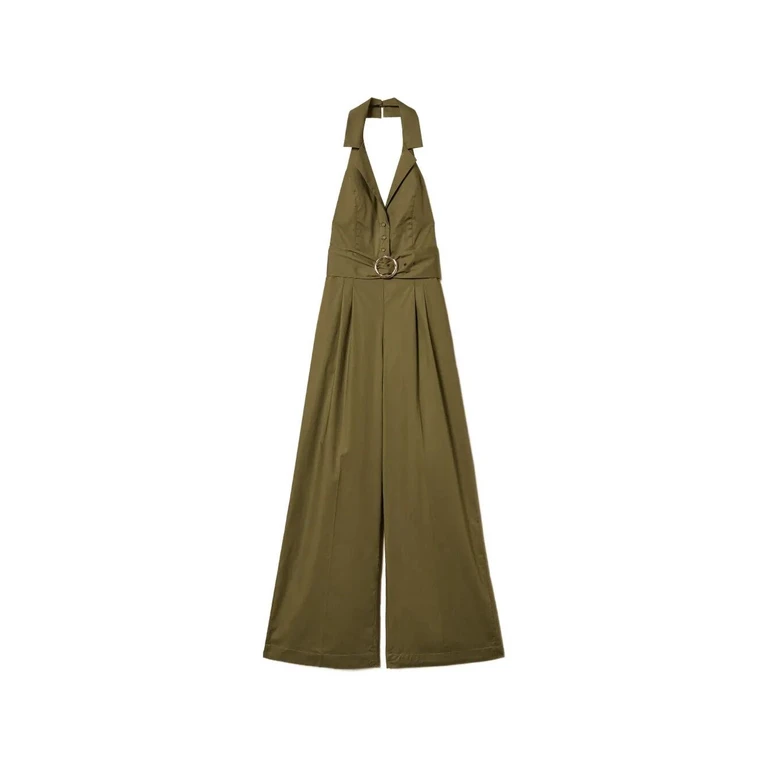 Twin Set Short Sleeve Jumpsuit With Belt
