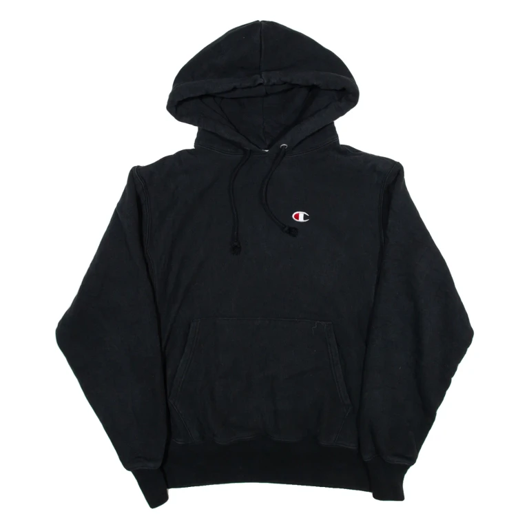 CHAMPION REVERSE WEAVE Womens Black Hoodie M