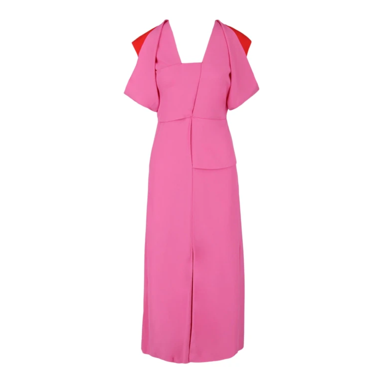 Jersey Draped Midi-Dress
