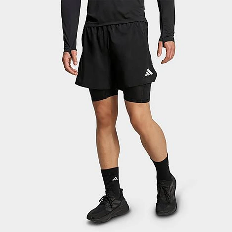 adidas Men's adi365 Iconic Formotion Five-Pocket 2-In-1 Running Shorts in Black Size: XS