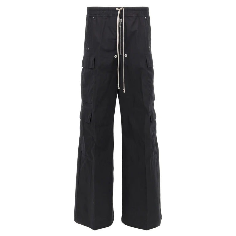 Rick Owens Black Cotton Cargo Pants - Men