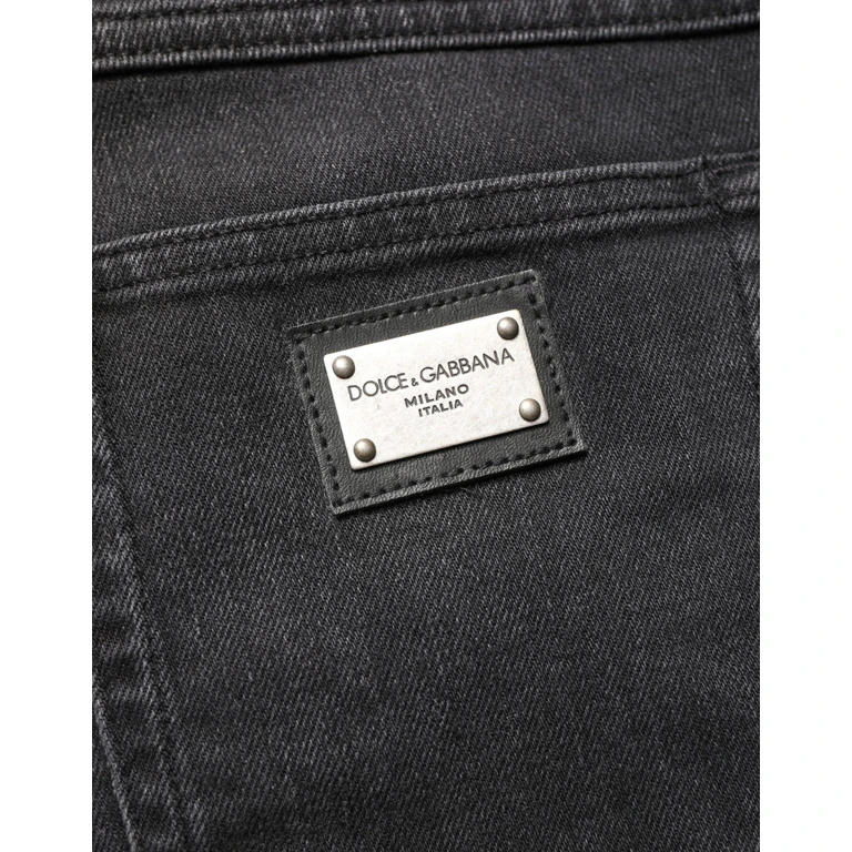 Dolce & Gabbana Dark Gray Viscose Dress Men Pants Nylon Elastane - Men