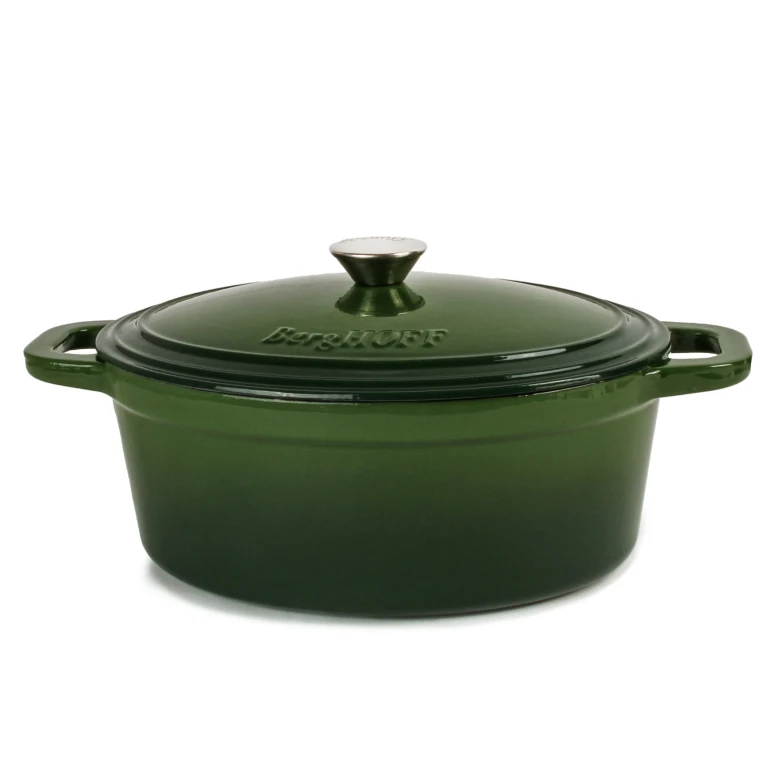 Neo Cast Iron 5qt. Oval Dutch Oven 11.5" with Lid, Green
