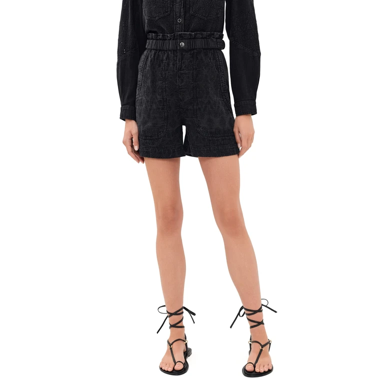 Short Kisha - Femme - Noir Délavé - Taille34 - Marant Étoile